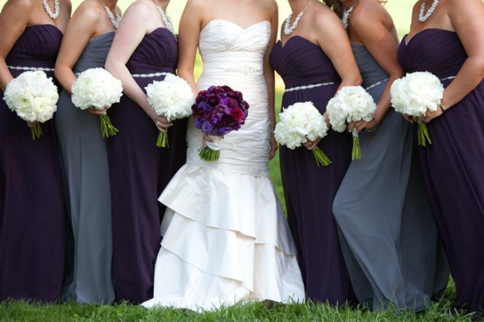 Көк гүлдермен үйлену букеттері (фотосуреттер)